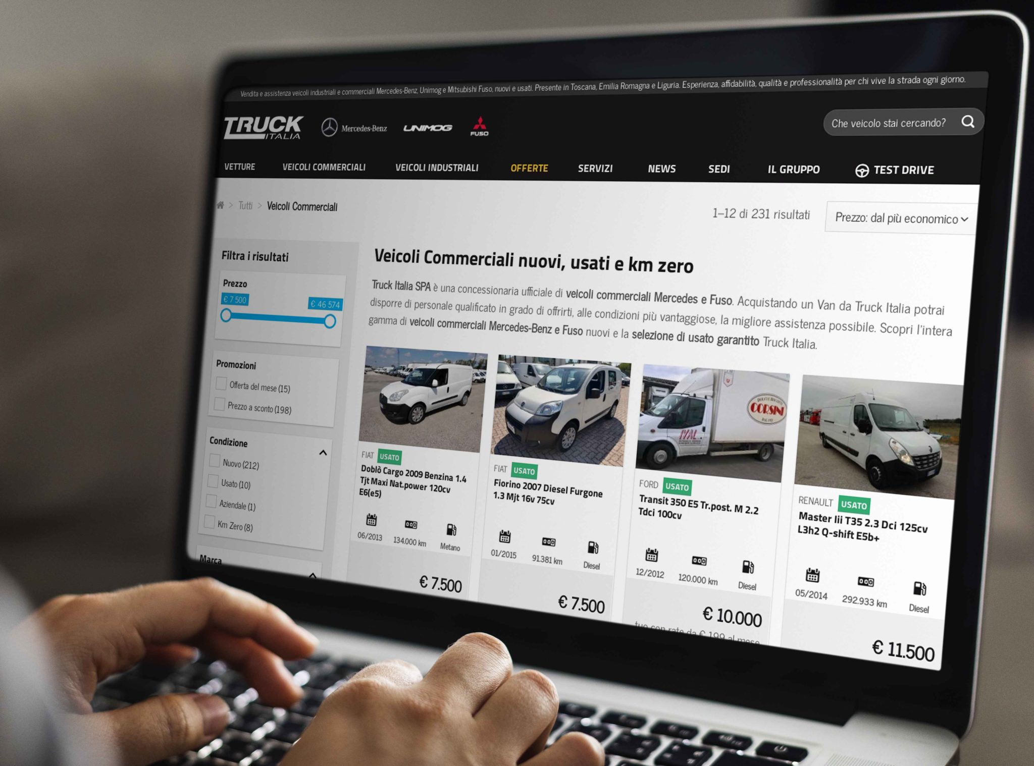 truck italia visualizzazione sito